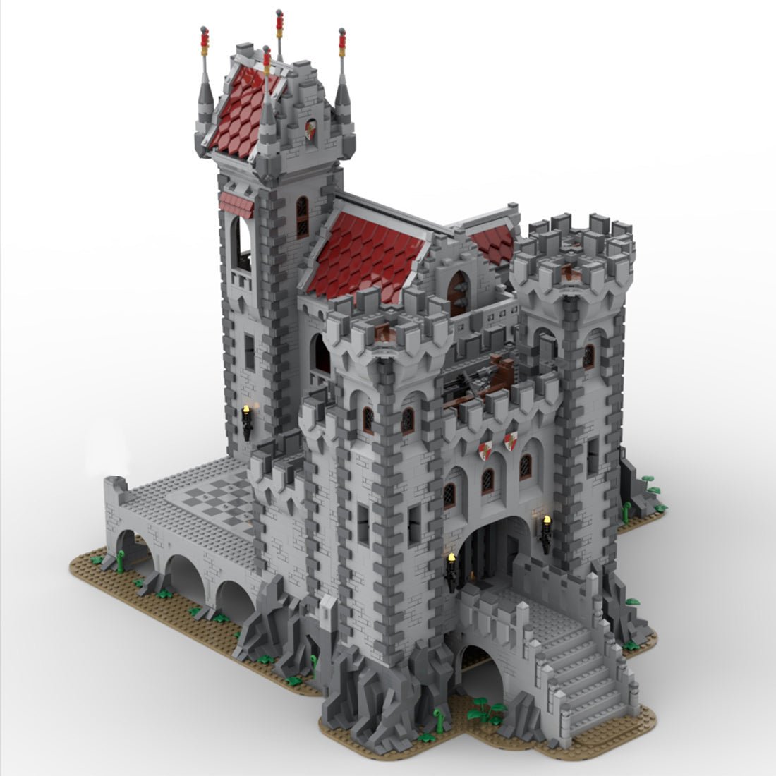 MOC - 143001 Red Lions Castle II - LesDiyLesDiy