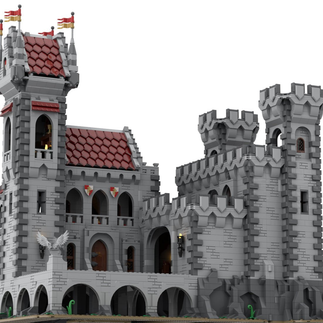 MOC - 143001 Red Lions Castle II - LesDiyLesDiy