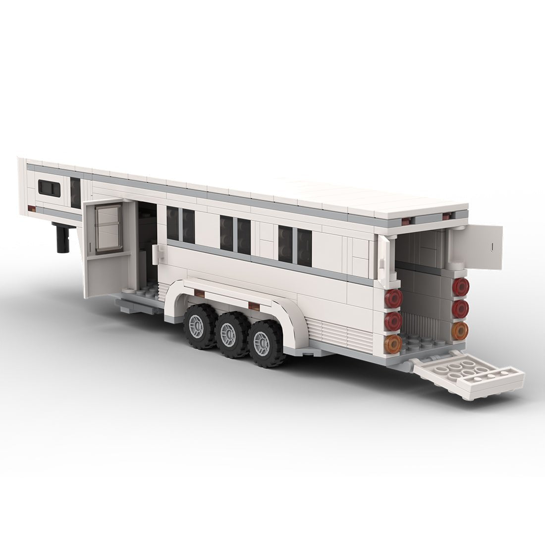 MOC - 145090 Truck with Horse Trailer Klemmbausteine - LesDiy - Klemmbausteine