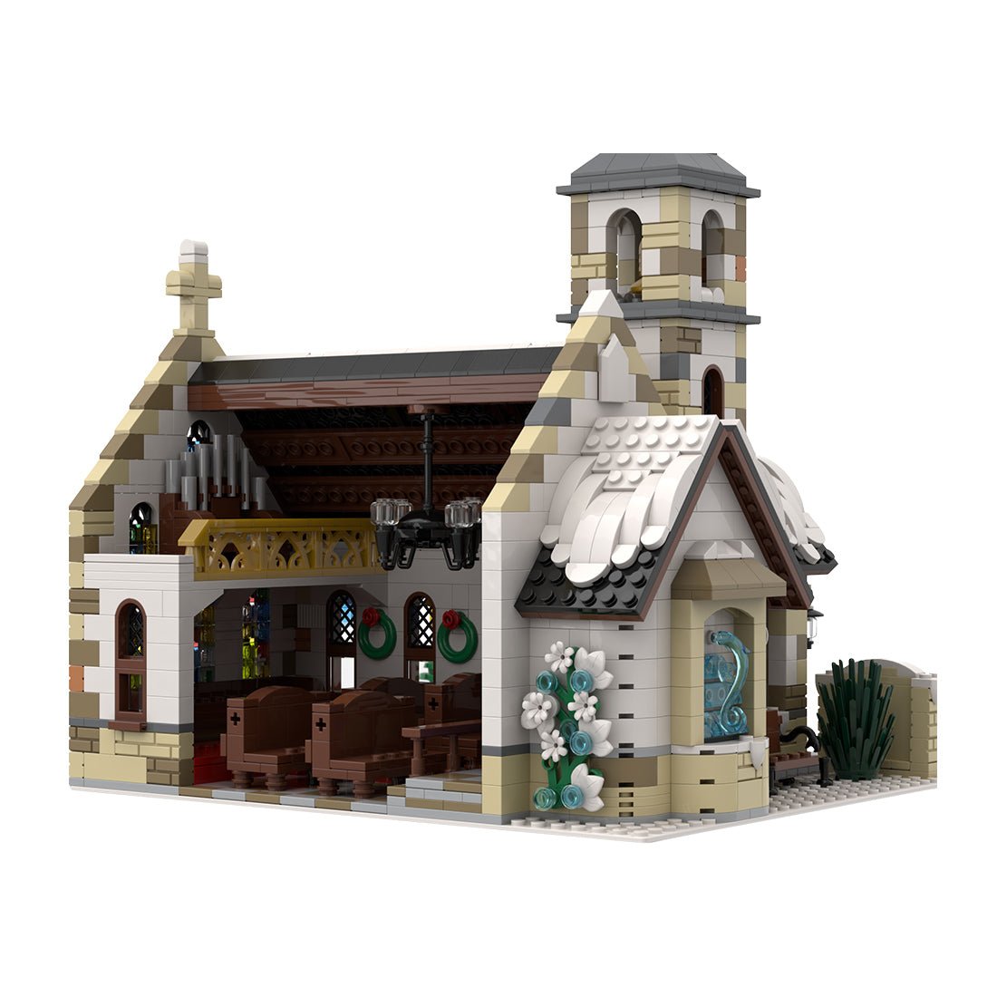 MOC - 147549 Winter Country Church für die Geburtskirche - LesDiyLesDiy