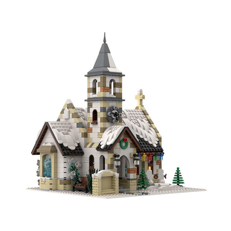 MOC - 147549 Winter Country Church für die Geburtskirche - LesDiyLesDiy