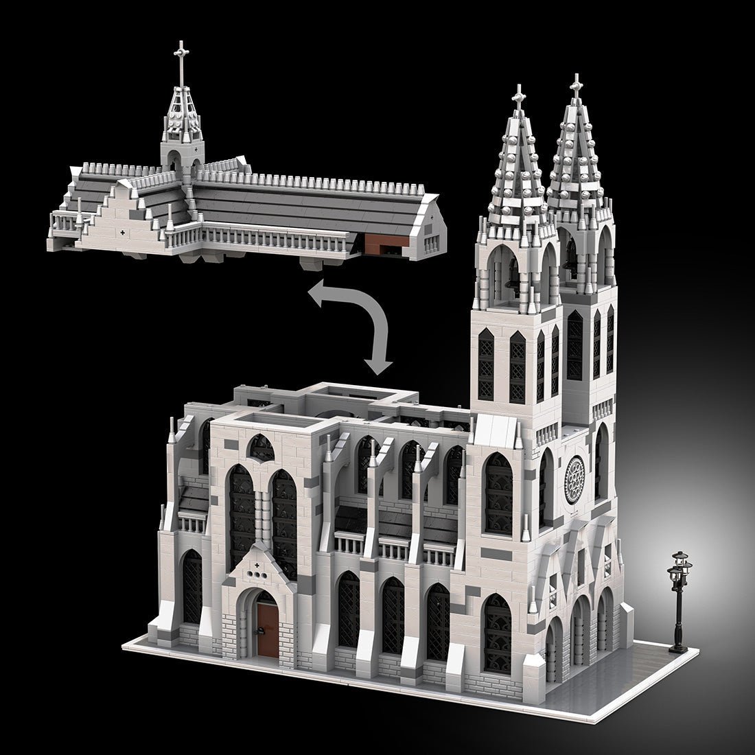 MOC - 148170 Gothic Cathedral Klemmbausteine - LesDiyLesDiy