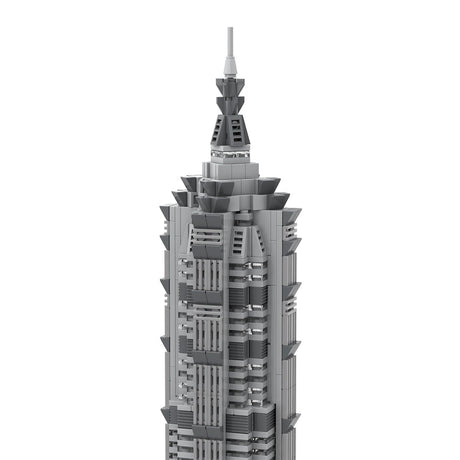 MOC - 148580 Jin Mao Tower 1:800 Scale Klemmbausteine - LesDiyLesDiy