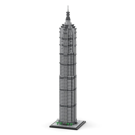 MOC - 148580 Jin Mao Tower 1:800 Scale Klemmbausteine - LesDiyLesDiy