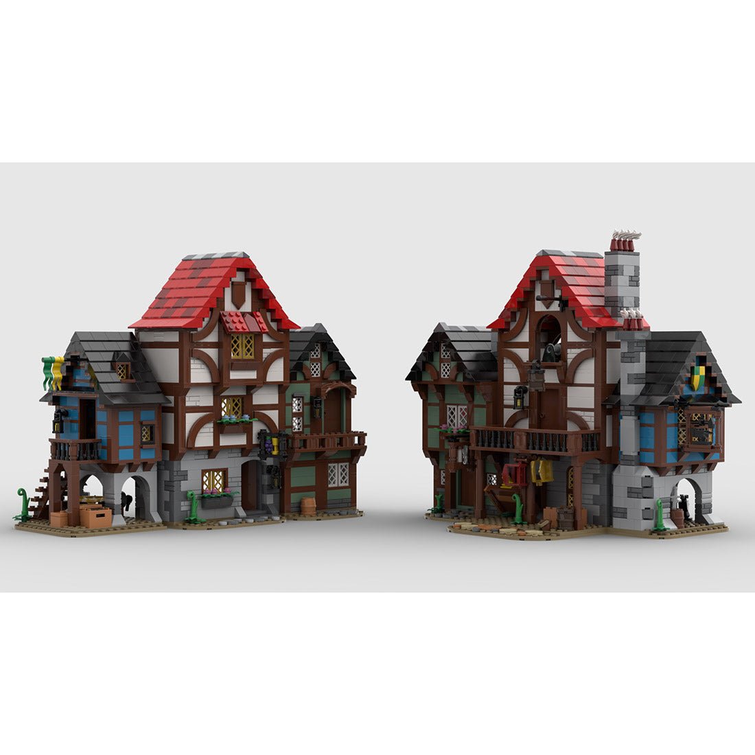 MOC - 150889 Medieval Alley Klemmbausteine - LesDiyLesDiy