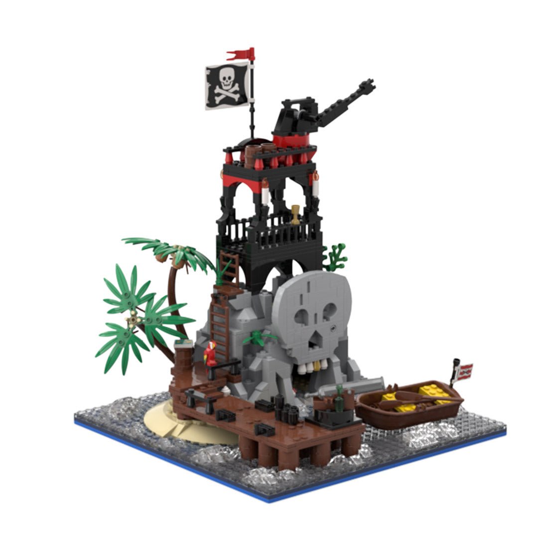 MOC - 152556 Skull Island Remake Klemmbausteine - LesDiyLesDiy