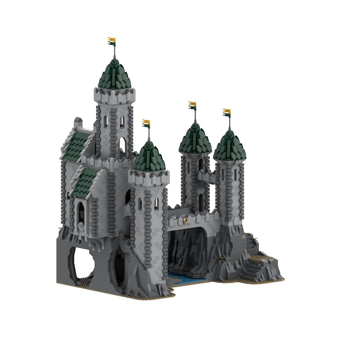 MOC - 152895 Green Dragon Stronghold Klemmbausteine - LesDiyLesDiy