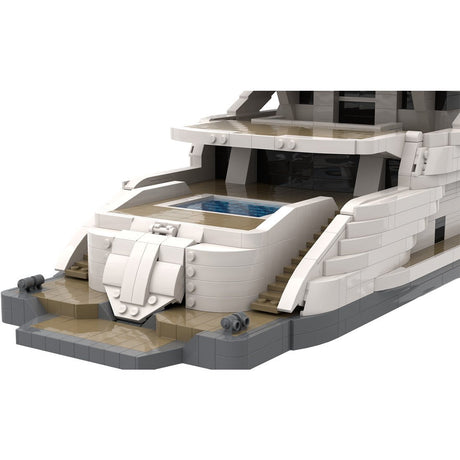 MOC - 154458 Large Super Luxury Yacht Klemmbausteine - LesDiyLesDiy