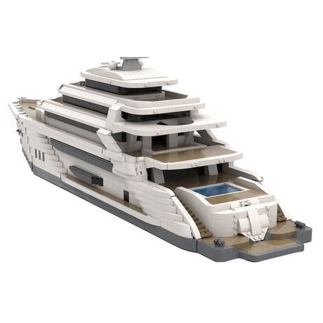 MOC - 154458 Large Super Luxury Yacht Klemmbausteine - LesDiyLesDiy