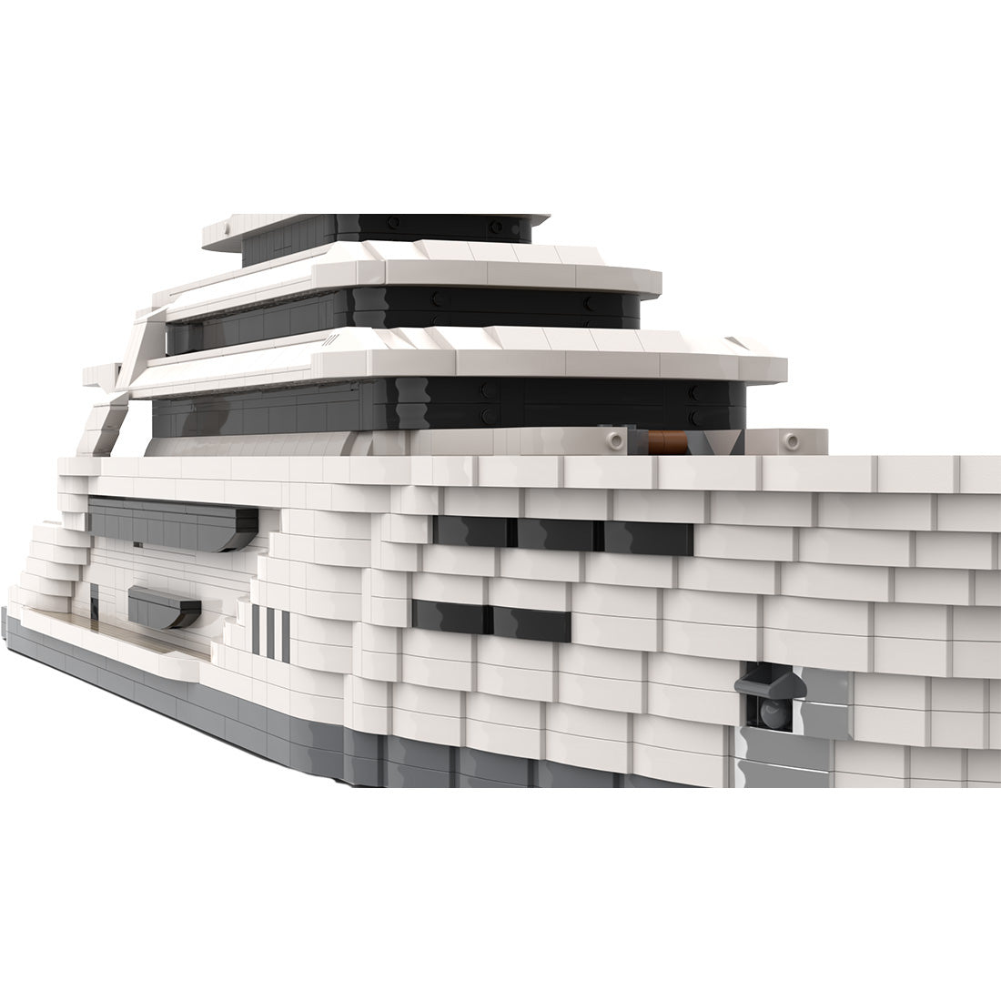 MOC - 154458 Large Super Luxury Yacht Klemmbausteine - LesDiyLesDiy