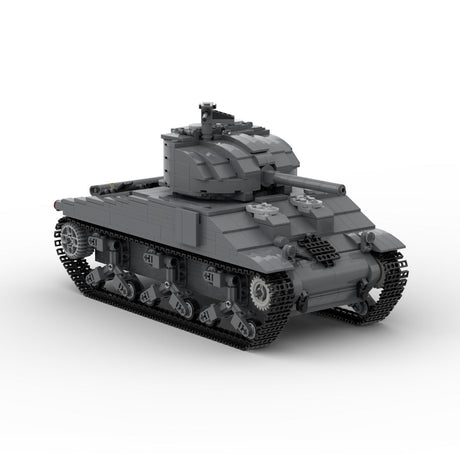 MOC - 154688 M4A2 - 75 Sherman Klemmbausteine - LesDiyLesDiy