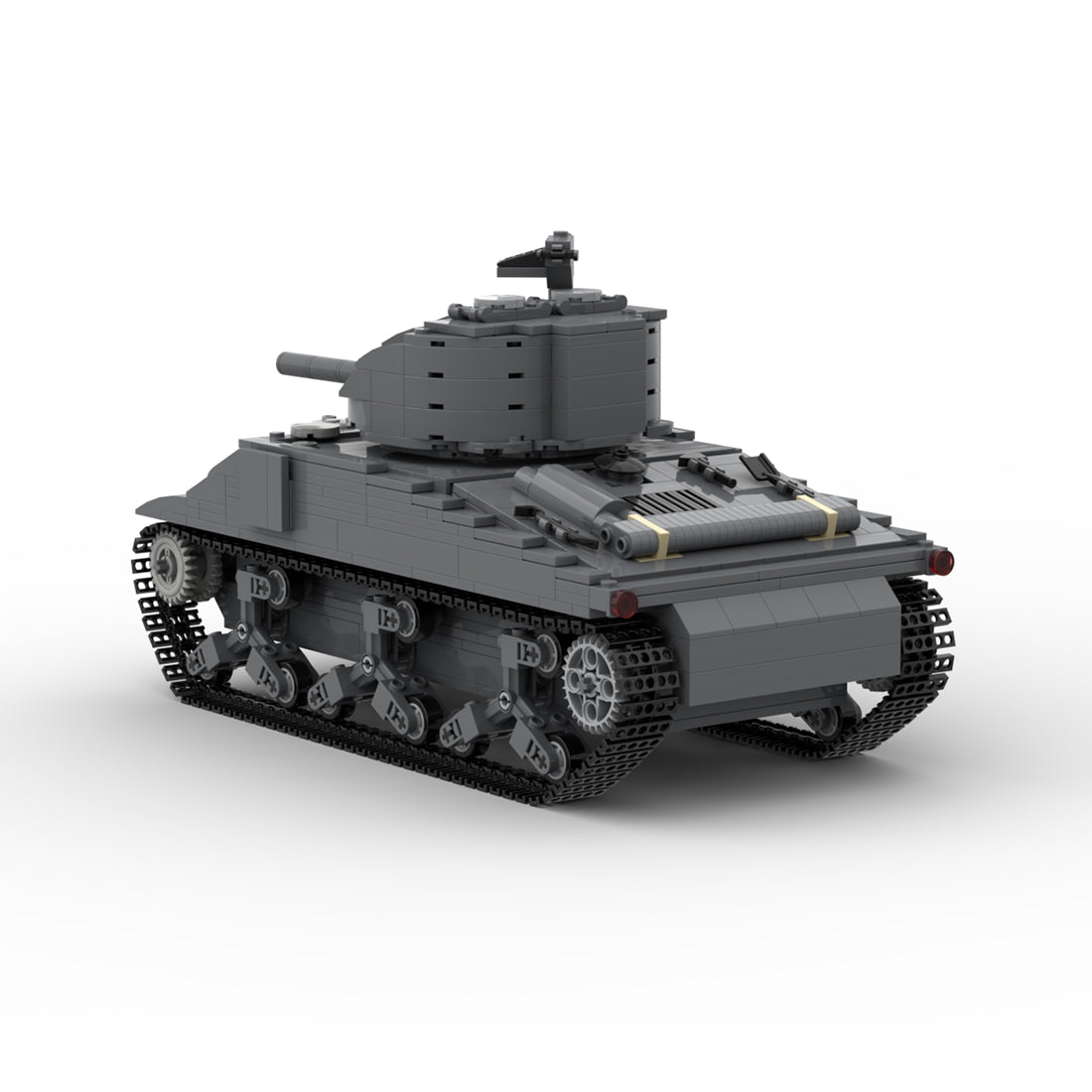 MOC - 154688 M4A2 - 75 Sherman Klemmbausteine - LesDiyLesDiy