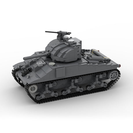 MOC - 154688 M4A2 - 75 Sherman Klemmbausteine - LesDiyLesDiy