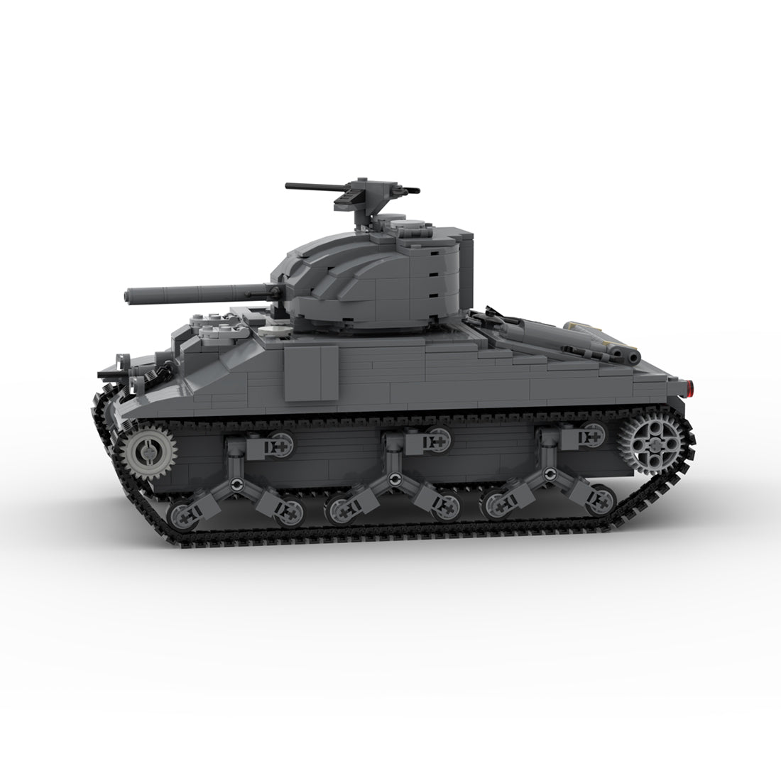 MOC - 154688 M4A2 - 75 Sherman Klemmbausteine - LesDiyLesDiy