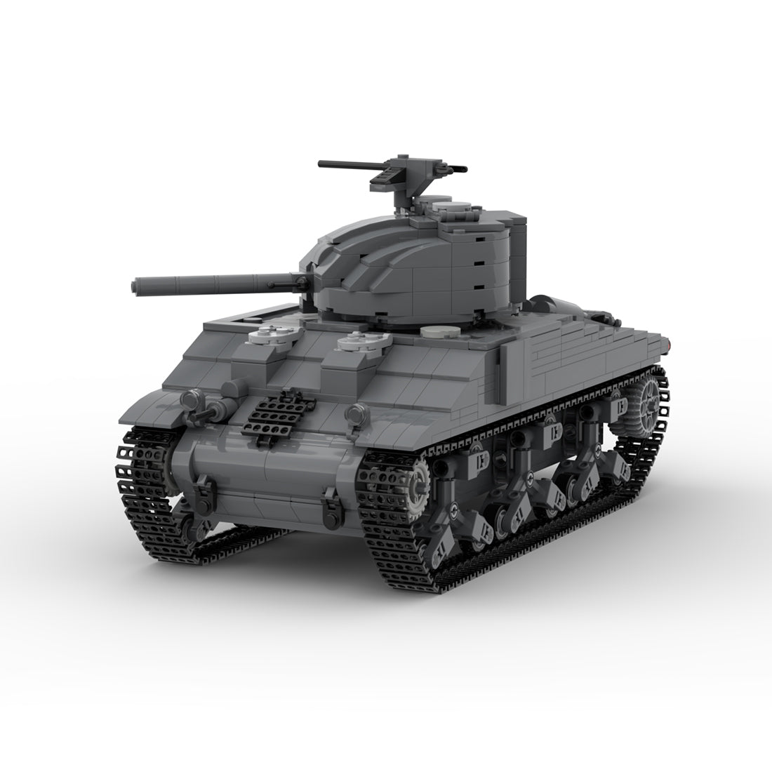 MOC - 154688 M4A2 - 75 Sherman Klemmbausteine - LesDiyLesDiy