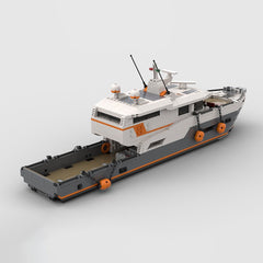 MOC - 155372 Ferry Yacht Klemmbausteine - LesDiyLesDiy