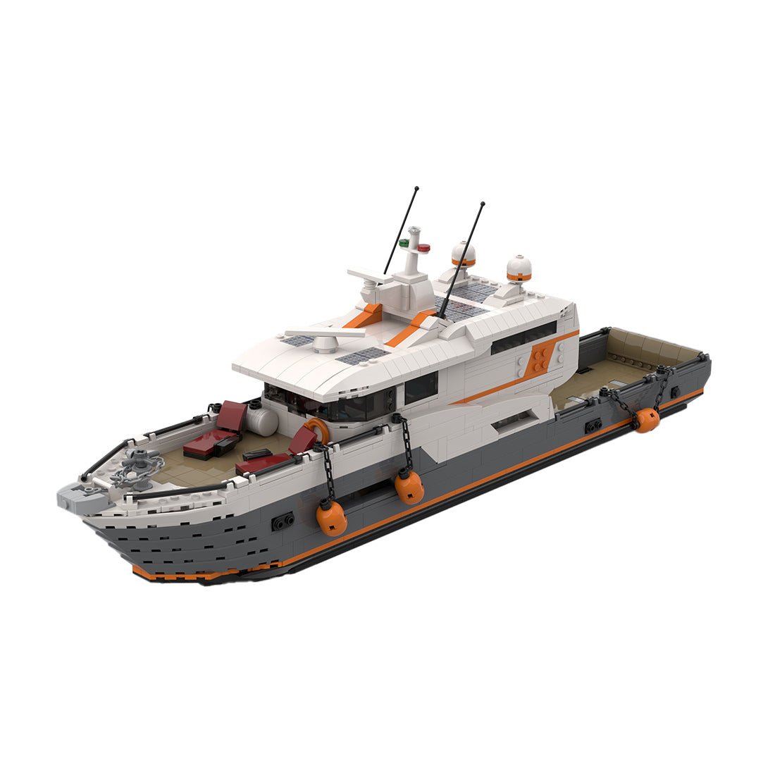 MOC - 155372 Ferry Yacht Klemmbausteine - LesDiyLesDiy