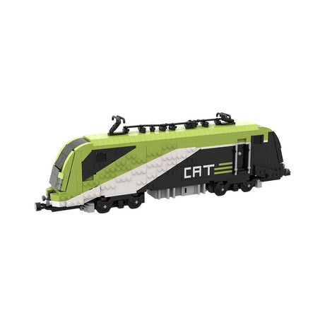 MOC - 156337 City Airport Train (CAT) train locomotive Klemmbausteine - LesDiyLesDiy