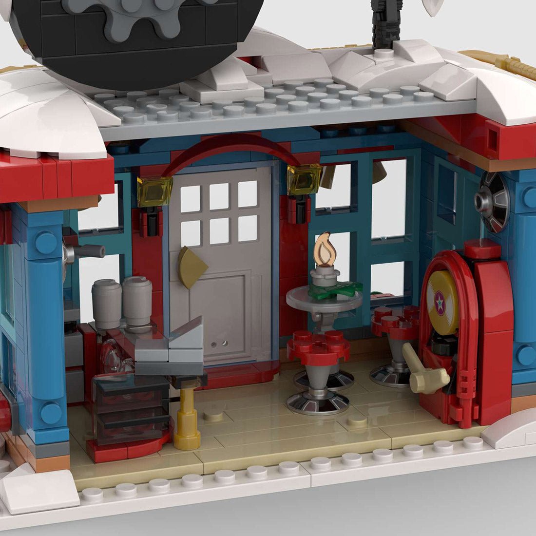 MOC - 157054 Little Winter Service Station Klemmbausteine - LesDiyLesDiy