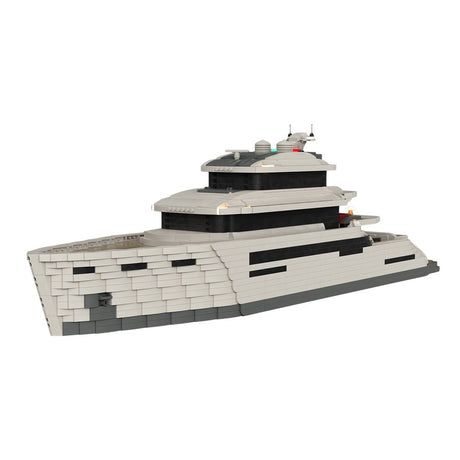 MOC - 157092 Superyacht "LILLY" Klemmbausteine - LesDiyLesDiy