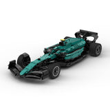 MOC - 158977 1/8 Scale AMR23 Electric Plating Exterior Track Racing Car Klemmbausteine - LesDiyLesDiy