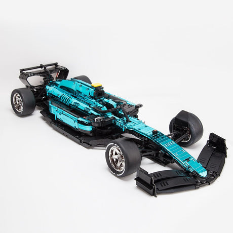 MOC - 158977 1/8 Scale AMR23 Electric Plating Exterior Track Racing Car Klemmbausteine - LesDiyLesDiy