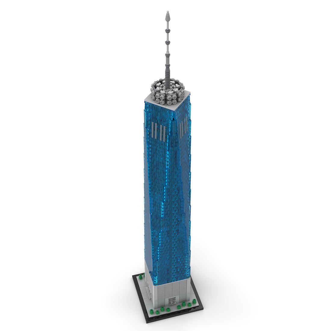 MOC - 159549 One World Trade Center im Maßstab 1:800 Klemmbausteine - LesDiyLesDiy