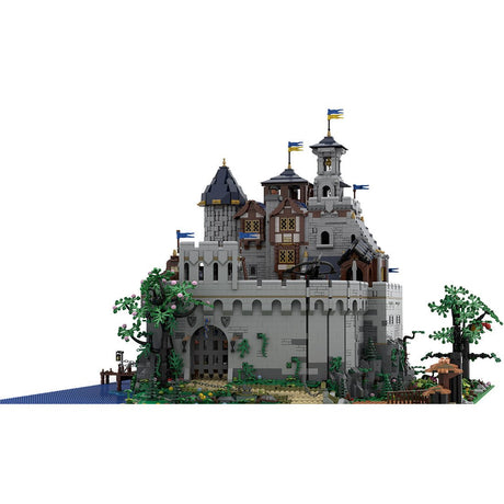 MOC - 161565 Mittelalterliches Falkenkönigschloss Klemmbausteine - LesDiyLesDiy