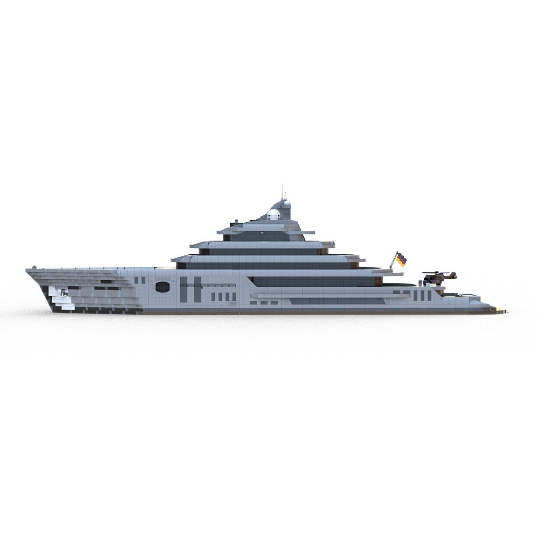 MOC - 162171 Super - Luxus - Großyacht Klemmbausteine - LesDiyLesDiy