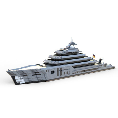 MOC - 162171 Super - Luxus - Großyacht Klemmbausteine - LesDiyLesDiy