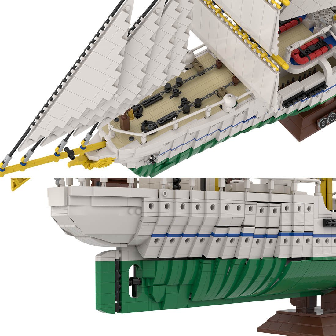 MOC - 162206 Gorch Fock Klemmbausteine - LesDiyLesDiy