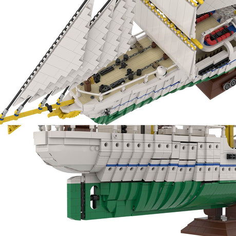 MOC - 162206 Gorch Fock Klemmbausteine - LesDiyLesDiy