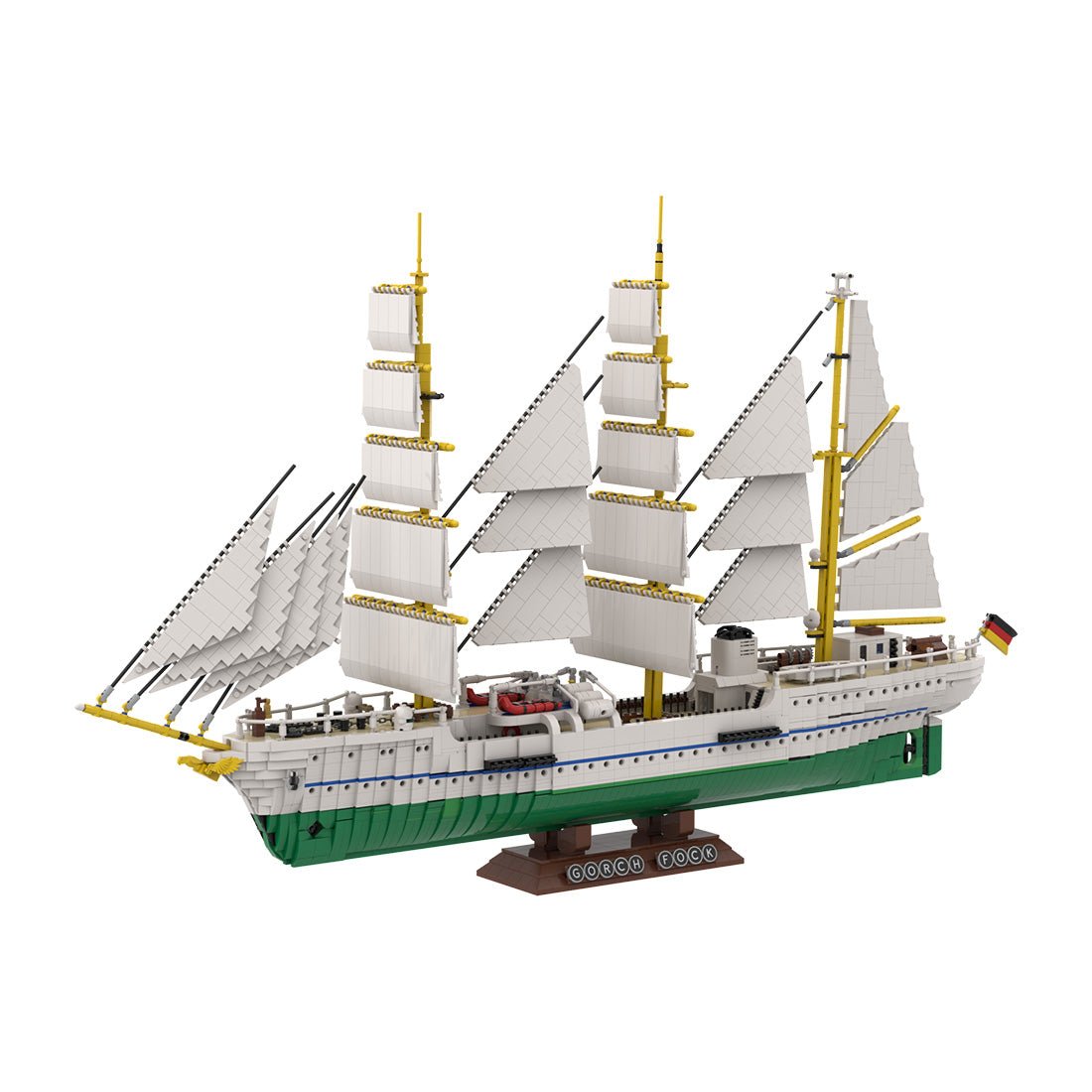 MOC - 162206 Gorch Fock Klemmbausteine - LesDiyLesDiy