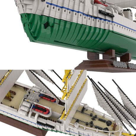 MOC - 162206 Gorch Fock Klemmbausteine - LesDiyLesDiy