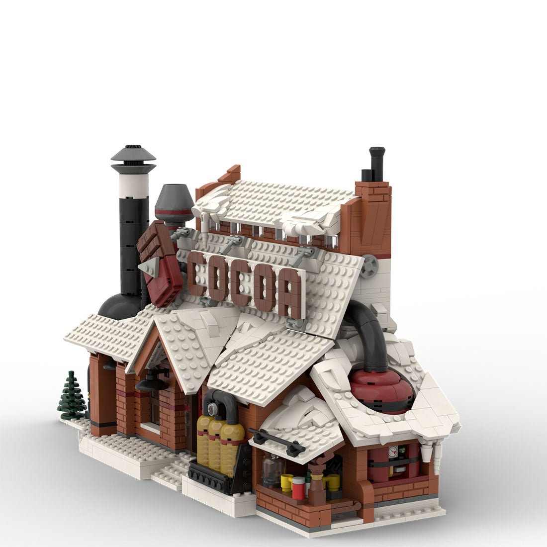 MOC - 162963 Winter Village - Chocolate factory Klemmbausteine - LesDiyLesDiy