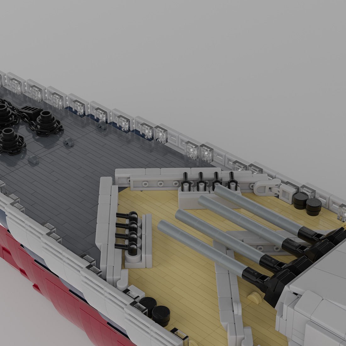 MOC - 163300 1/200 French Battleship Richelieu Klemmbausteine - LesDiyLesDiy