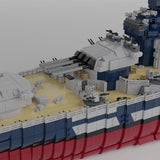 MOC - 163300 1/200 French Battleship Richelieu Klemmbausteine - LesDiyLesDiy