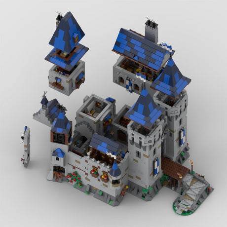 MOC - 163712 Black Falcon Eagle's Nest Castle Klemmbausteine - LesDiyLesDiy