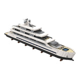 MOC - 164155 White Large Luxury Yacht Klemmbausteine - LesDiyLesDiy