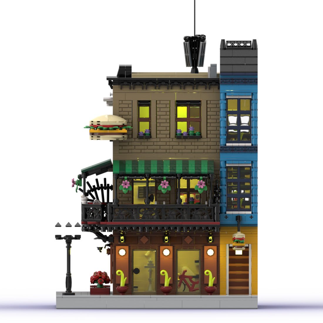 MOC - 165373 New Orleans Hamburger Joint Klemmbausteine - LesDiyLesDiy