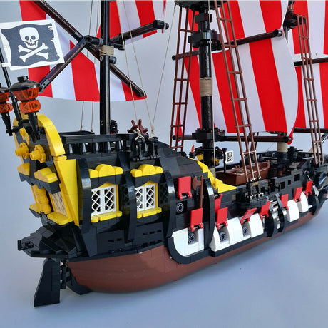 MOC - 166879 Medieval Barracuda - ship Klemmbausteine（ohne Segel） - LesDiyLesDiy