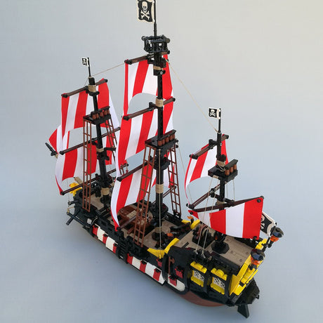 MOC - 166879 Medieval Barracuda - ship Klemmbausteine（ohne Segel） - LesDiyLesDiy