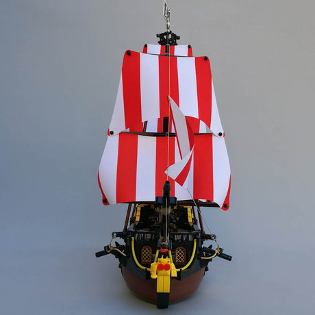 MOC - 166879 Medieval Barracuda - ship Klemmbausteine（ohne Segel） - LesDiyLesDiy