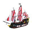 MOC - 166879 Medieval Barracuda - ship Klemmbausteine（ohne Segel） - LesDiyLesDiy