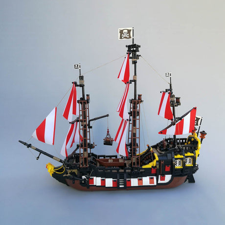 MOC - 166879 Medieval Barracuda - ship Klemmbausteine（ohne Segel） - LesDiyLesDiy