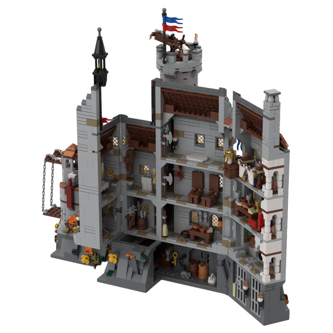 MOC - 167273 Black Knights - Dragon Slayers' Castle Klemmbausteine - LesDiyLesDiy