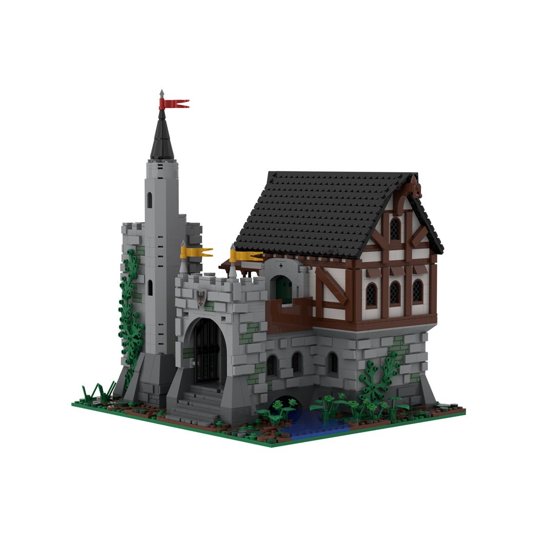 MOC - 169989 Brook Manor Klemmbausteine - LesDiyLesDiy