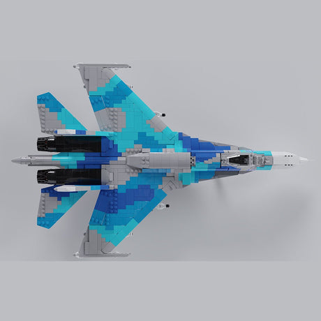 MOC - 170244 Sukhoi Su - 27 Klemmbausteine - LesDiyLesDiy