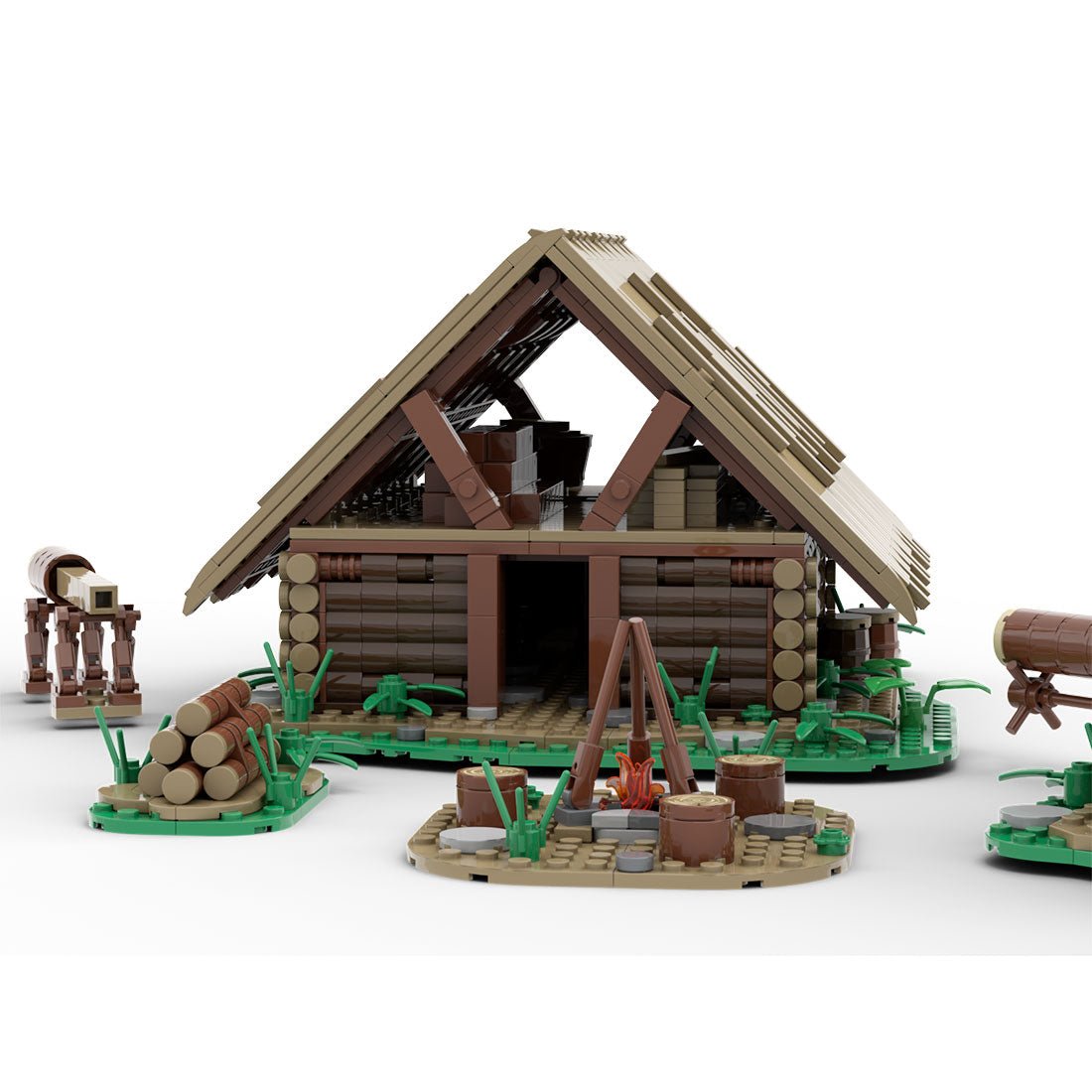 MOC - 172314 Medieval Logging Camp Klemmbausteine - LesDiy - Klemmbausteine