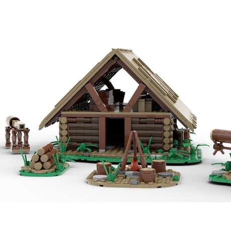 MOC - 172314 Medieval Logging Camp Klemmbausteine - LesDiyLesDiy